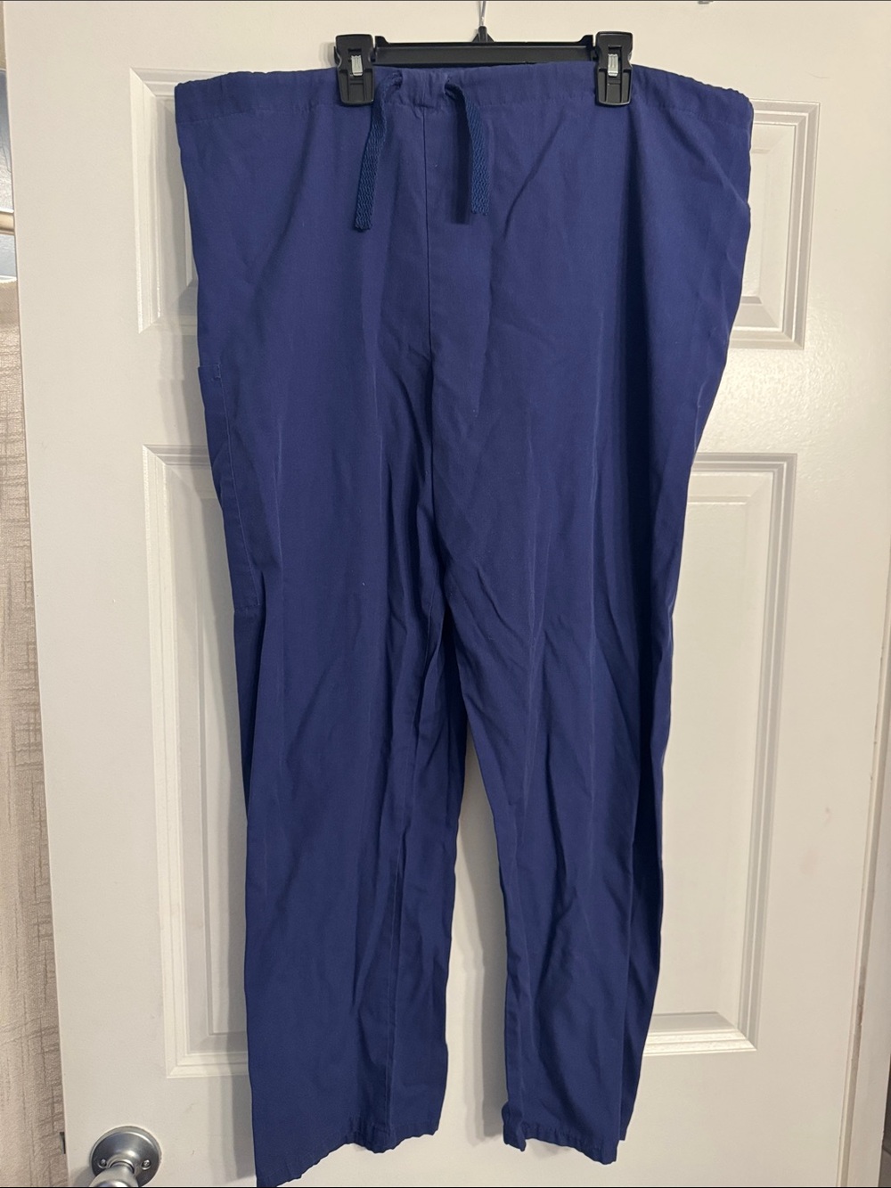 Unisex Drawstring Scrub Pants - Navy Blue